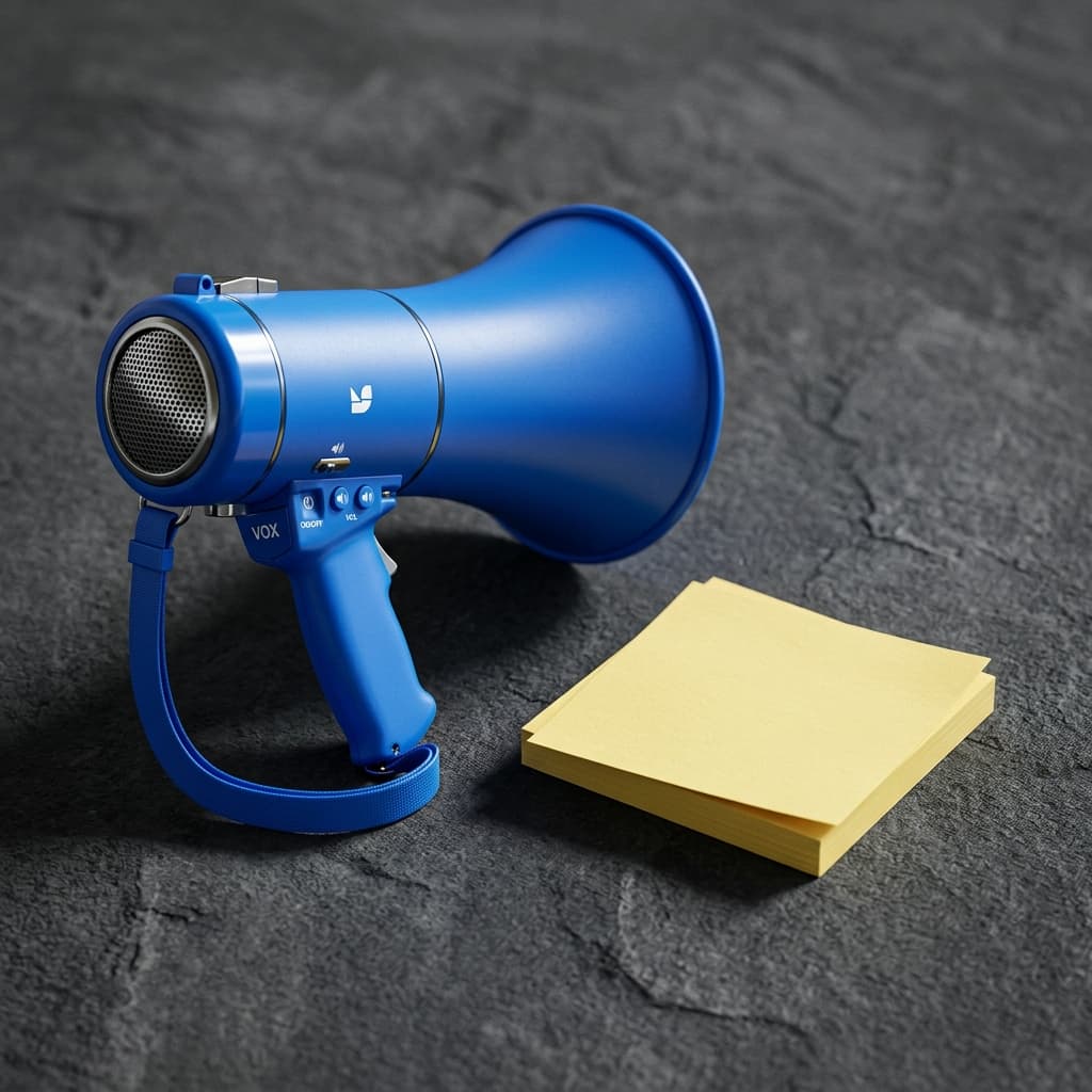 Megaphone on styled background representing breakout marketing